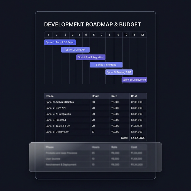 Sample Sprint Timeline and Budget from a real Blueprint
